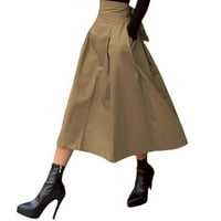FVWitlyh MIDI suknje za žene Ženska suknja Pokopljena visokog struka čvrstog rasteza u tijesnom mini
