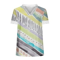 Ženski vrhovi za ljetne dressy, ženske košulje u boji s kratkim rukavima, kratkim rukavima