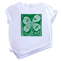 Zelene bluze za muškarce Povratak na školski čišćenje Plus Veličina St. Patrick's Day O-izrez za rezanje