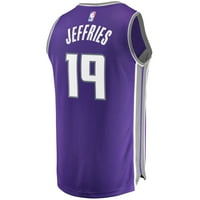 Muške fanatike marked Daquan Jeffries Purple Sacramento Kings Brzi Break igrač Jersey - icon Edition