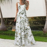 Ljetne haljine za žene sa cvjetnim printom Duga haljina Ležerne prilike, Ležerne prilike