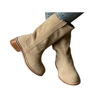 Žene Ferndule povlače na srednjim kratkim cipelama vanjske lagane okoline zimske cipele Neklizajuće miljene pete kratke čizme Khaki 7.5