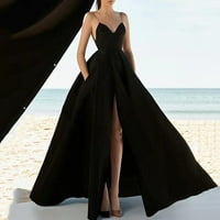 Crne haljine za žene ljetne modne haljine veličine m