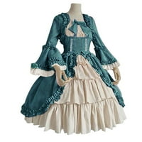Frostluinai viktorijanska haljina haljina za žene srednjovjekovni dres plus veličine čipke up Cinch
