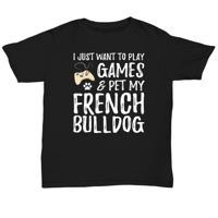 Francuski buldog Gamer majica Funny Dog Mom Poklon