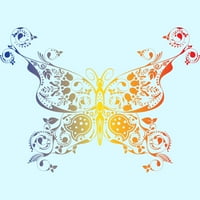 Rainbow Butterly Boys Light Blue Graphic Tee - Dizajn od strane ljudi L