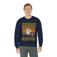 Obiteljski pojmova Ultimate Deadlifter majicu, slatka jesus poklon košulja, smiješne vintage hrišćanske košulje, vjerska majica teretane, dizanje tegova Isus Tee