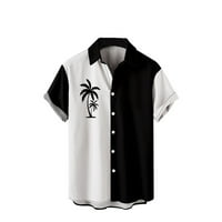 Njoeus muške haljine s kratkim rukavima muške majice kratkih rukava Muška ljetna moda Havajska majica kratkih rukava kratki rukav majica