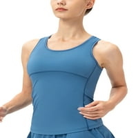 Luxplum žene za vježbanje vrhova bez rukava Yoga Top Crew Neck Sportske košulje Brzo suho Active odjeće