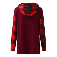 TKLPEHG Fall majice za žene labave puloverske košulje dugih rukava jesen zima grafički tee plairan printuje