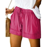 Beppter ženske strukske šorc ulice Ležerne prilike ljetne ljetne plažne kratke hlače sa džepovima