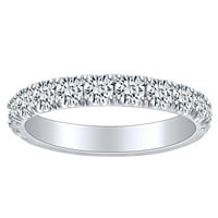 Okrugli oblik bijeli prirodni dijamant Full Everytnity godišnjica vjenčani prsten za vjenčanje u 14K