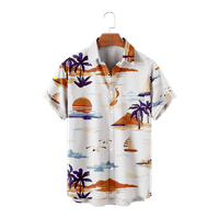 Muške košulje Havajska majica Casual majica s kratkim rukavima dolje Majica Summer Beach Košulja za