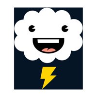 Jedan sretan oblak Muške mornarice Plavi grafički tee - Dizajn ljudi M