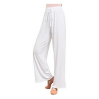 Duge pantalone za žene Ženske hlače sa širokim strukom Široke vučne pantalone Vježbajte Modertne ležerne