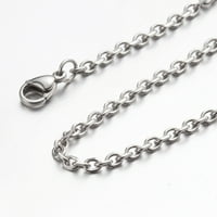 10 - 100 srebra ili crna ogrlica od nehrđajućeg čelika