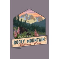 Dekorativni čaj ručnik, pregača Rocky Mountain Nacionalni park, Kolorado, Trail Ridge Rd, medvjeđe i