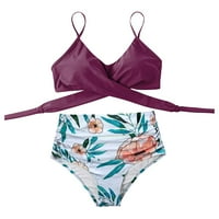 Dječaci Pool Pokrijte Žene Loose Print Bikini set Push up Kupanje Modni kupaći kostimi High Struk kupaći