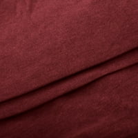 Žene ležerne dukseve s dugim rukavima Crewneck Solid Twist prednja pulover bluza Labavi FALL Jesen Tuntic