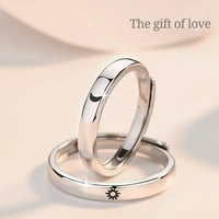 Nakit zvijezda Modni prsten za sunčanje Podesivi prsten za par nakit mjesečeve prstenove za žene Legura