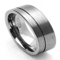 Muškarci Žene Volfram Carbide Vjenčani prsten Comfort FIT FITOVE ravni prsten za muškarce i žene