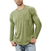 Ruanyu Muška majica s dugim rukavima Casual Slim Fit Soft Comfy Basic Majice Džepovi