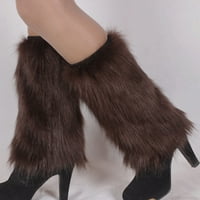 Anvazise Winter Fashion Woth Coot pokriva krznene čvrste boje Fau krzno mekana noga grijači siva