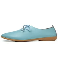 ROTOSW Womens Flats Cracy Up Loafers Slip na casual cipela Modna memorija pjena za šetnju cipelama Udobnost Mokasini svijetlo plava 10