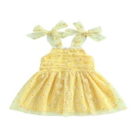 Toddler Baby Girl Tulle Jedna haljina Dječja rukavica bez rukava cvjetno srce Line party haljine princeze