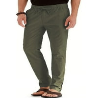 Paille muškarci dno su čvrste pantalone u boji elastične struke hlače Leisure Jogger Loungewear Army
