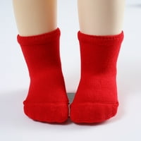 Ketyyh-Chn Baby Socks Baby Girl i babdene čarape postavljeni crveni, s