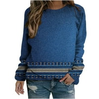 Labavi fit pulover za žensko čišćenje pod Crewneck-ovom ruhorom Ležerni grafički pulover