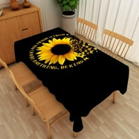 Suncokret stolnjak za pravokutne tablice žuti cvijet rustikalni cvjetni stol 72, vintage seoska kuća