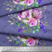 Soimoi Japan Crepe saten tkaninski akvarelni cvijet geometrijska tiskana tkanina od dvorišta široko