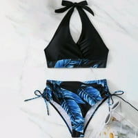 Baikini kupaći kostimi za žene Ženska seksi visokog kontrasta grudi Solid bikini set Solid kupaćim setovima