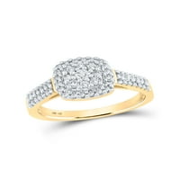 Jewels 10kt Žuto zlato Žene Okrugli dijamant Bridal Wedding Angažman prsten set CTTW