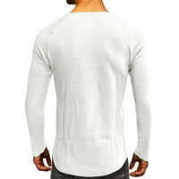 Muški poslovni slobodno vrijeme Solid dugih rukava TOP bluza Napomena Kupite jednu ili dvije veličine