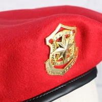 Crveni mornar plesni šešir Square Plee Performance Pet-zvezdice vunene beretke Vojska
