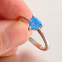 Ljubitelj od Opal prstena Opal srca Opal bijeli kamen ručni nakit modni nakit prsten