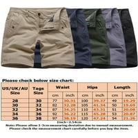 Paille muški čvrsti boja Teretne kratke hlače opušteno fit multi-džepne kratke hlače od pamuka meke
