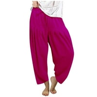 Royallove casual pantalone ženske ležerne pune boje labave i udobne ležerne hlače u obliku hlače