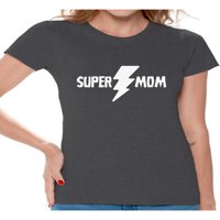 Neugodni stilovi Ženska grafička majica Super mama na vrhu poklona za mamu