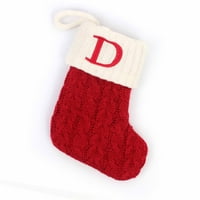 Pleteni božićni čarapa Viseće klasične božićne boje tiskane čarape za zabave rođendane i druge prilike