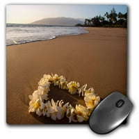 3drose SAD, Havaji, Maui, leži na plaži Kihei sa refleksijama u pijesku - jastučić miša, po