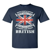 Majica za odrasle duge rukave Neki ljudi provode cijeli život Awesome Britanci Funny DT