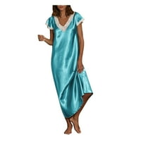 Haljine Wozhidaoke za žene Kratki rukav na noćnim ležaljkama PAJAMAS Long haljina noćnežeće za spavanje