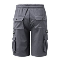 Outfmvch Cargo Hlače za muškarce Ljetni kombinezoni Shorts Loose Plus Veličina pet bodova Multi džepne hlače za muške hlače za muškarce