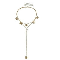 Puntoco Clearence Leptirfly Tridimenzionalna legurna privjesna ogrlica za ženski dodaci