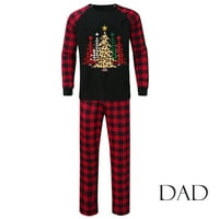 Porodični božićni podudaranje pidžama setovi klasični plaid raglan dugih rukava PJS jammies odmor odijelo