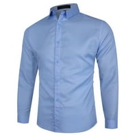 Lanhui Muški novi stil moda čista majica s dugim rukavima modna udobna bluza